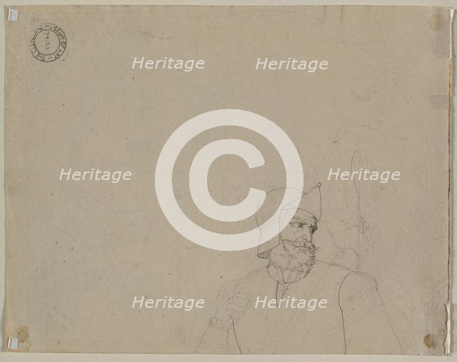 Soldier in a Landscape, second quarter 19th century. Creator: Carl Wilhelm Tischbein (German, 1797-1855).