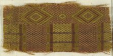 Textile with Geometrical Designs, German, 15th century. Creator: Unknown.