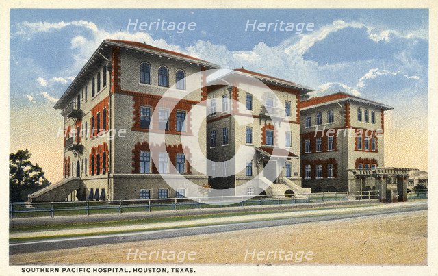 Southern Pacific Hospital, Houston, Texas, USA, 1914. Artist: Unknown