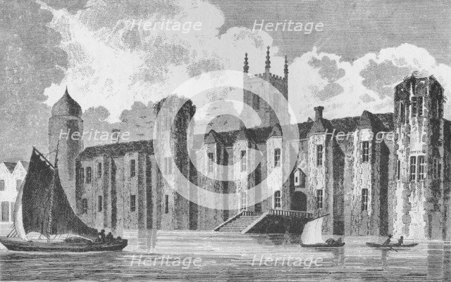 South front of Baynard's Castle, London, in about 1640, 1790 (1904). Artist: Andrew Birrell.