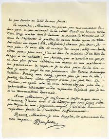 Letter from Jean Jaques Rousseau, 15th July 1764.Artist: Jean-Jacques Rousseau