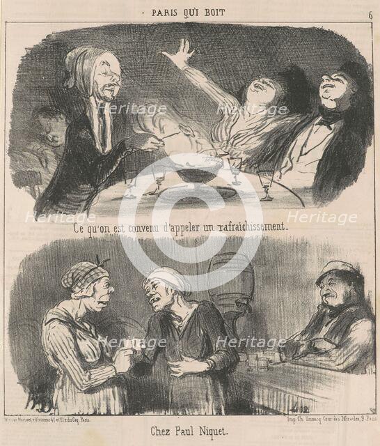 Ce qu'on est convenue d'appeler un rafraichissement, 19th century. Creator: Honore Daumier.