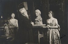 [Madame Bardey, Rodin and Henriette, 31 Rue Campagne-Premiere, Paris], 1915-1916. Creator: Eugène Druet.