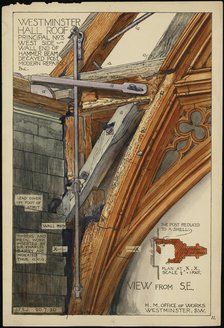 Palace of Westminster, Westminster Hall, Parliament Square, Westminster, London, 1916 - 1920. Creator: Office of Works.