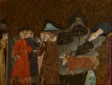 Mythological Scene (Abduction of Europe?)-Fragment of a Cassone, end of 14th century. Creator: Master of Charles of Durazzo.