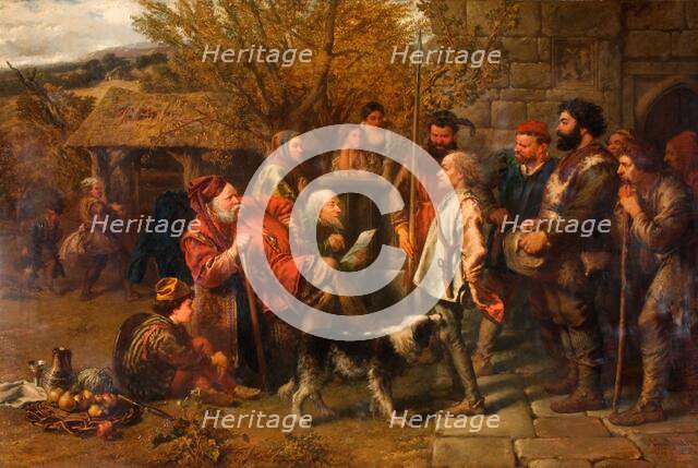 Sir John Falstaff Reviewing His Ragged Regiment, 1858.  Creator: Sir John Gilbert.