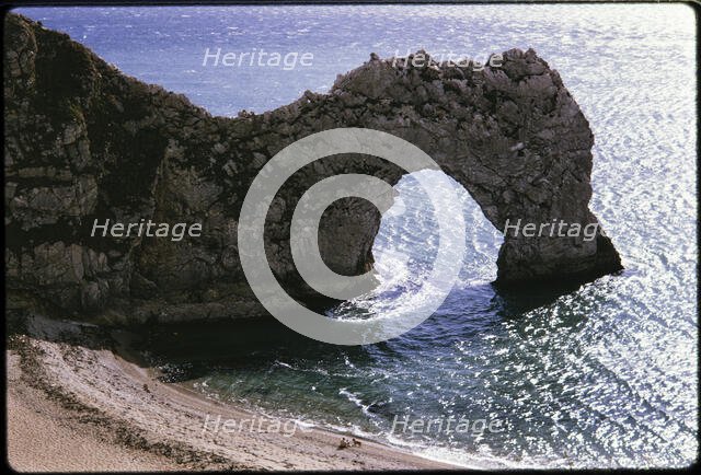 Durdle Door, West Lulworth, Purbeck, Dorset, 1966. Creator: Norman Barnard.