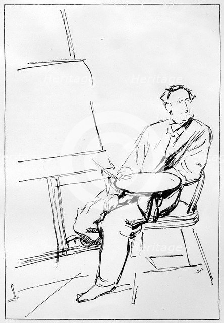 John Everett Millais (1829-1896), British artist, 1898.Artist: Charles Samuel Keene