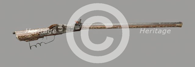 Wheellock Rifle, Germany, 1595. Creator: Unknown.