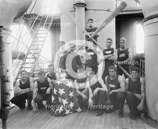U.S.S. New York, a champion boat crew, between 1893 and 1901. Creator: William H. Jackson.