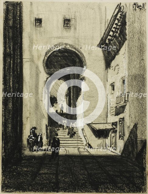 Entrance to Zocodover, Toledo, c. 1903. Creator: Joseph J Pennell.