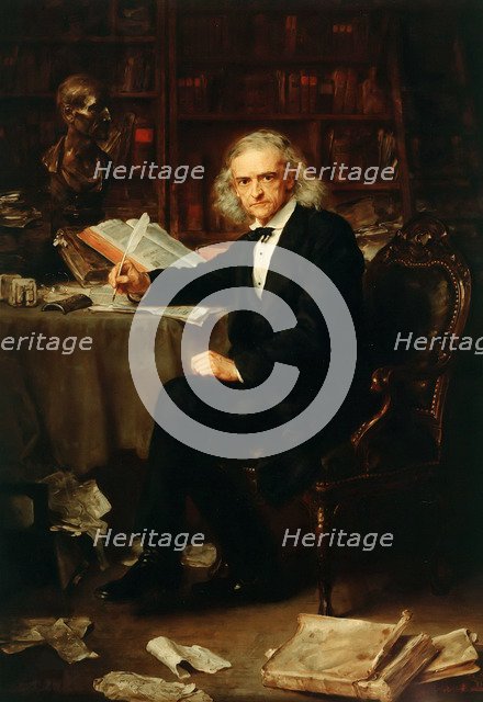 Portrait of Theodor Mommsen (1817-1903), 1881. Creator: Knaus, Ludwig (1829-1910).