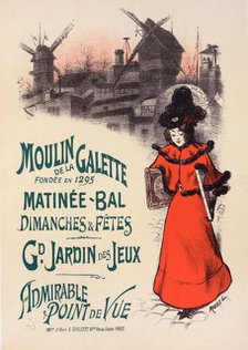 Affichepour le "Moulin de la Galette"., c1897. Creator: Auguste Roedel.