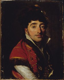 Portrait d'un acteur, en veste rouge bordée de fourrure, c1800. Creator: Louis Leopold Boilly.