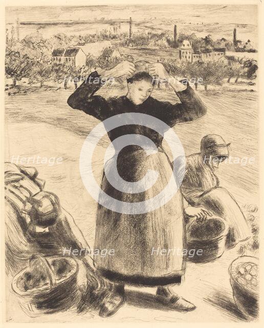 Gathering Potatoes (Recolte de pommes de terre), 1886. Creator: Camille Pissarro.