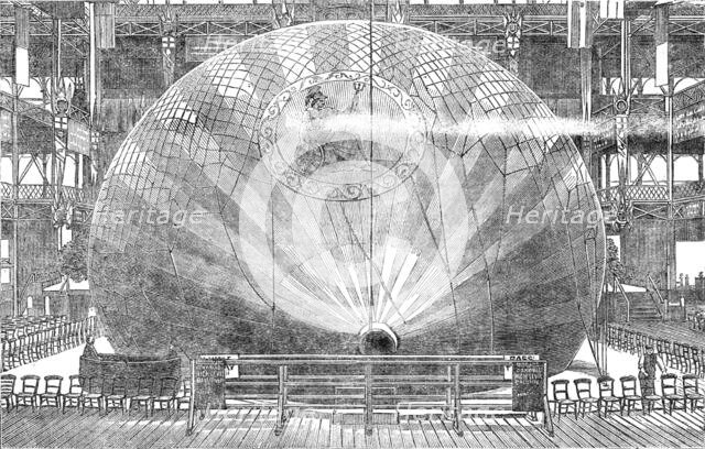 Mr. Coxwell's high-level balloon at the Crystal Palace, 1864. Creator: Unknown.