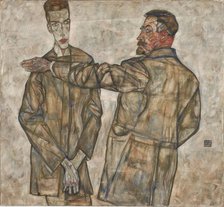 Double portrait of Benesch, 1913. Creator: Schiele, Egon (1890-1918).