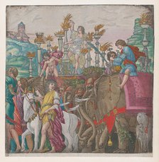 Sheet 5: Elephants, from The Triumph of Julius Caesar, 1599. Creator: Bernardo Malpizzi.