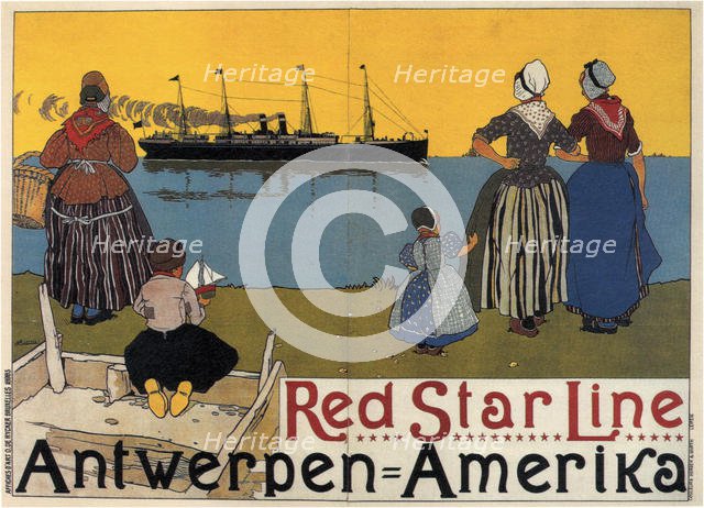 Red Star Line, 1899. Artist: Cassiers, Henri (1858-1944)