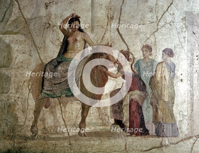 Roman wallpainting of The Rape of Europa, House of Jason, Pompeii, Italy. Artist: Unknown