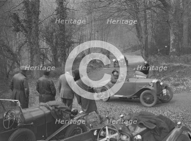 Salmson 2-seater sports competing in the Sunbeam Motor Car Club Bognor Trial, 1929. Artist: Bill Brunell.