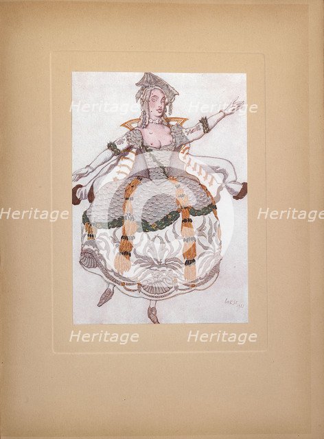 Costume design for the ballet Sleeping Beauty by P. Tchaikovsky, 1921. Artist: Bakst, Léon (1866-1924)