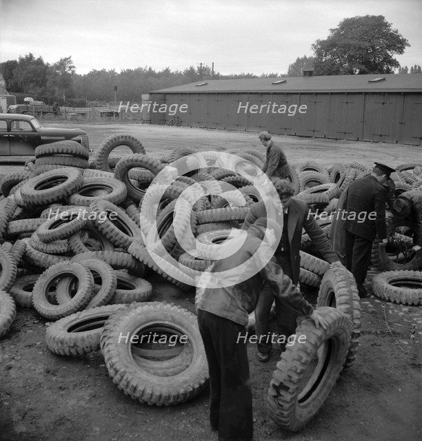 Imported American tyres, Sweden, c1940s(?). Artist: Otto Ohm