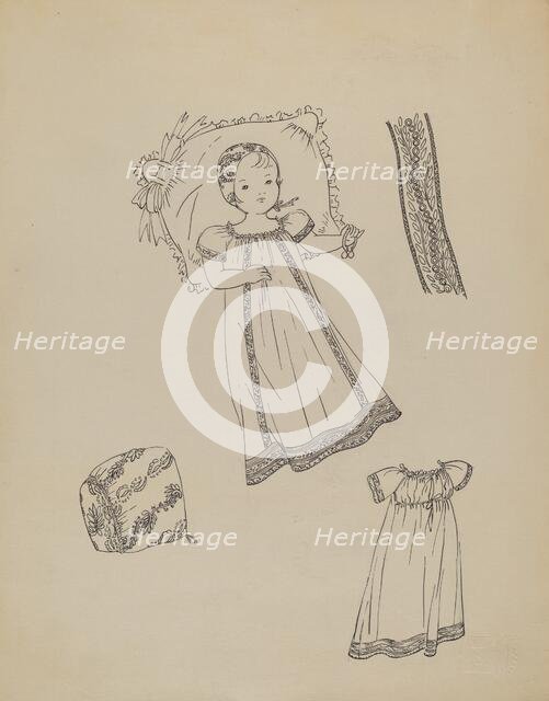 Baby Cap, 1935/1942. Creator: Rosalia Lane.