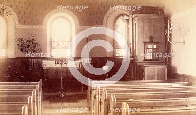 Bellevue Hospital, New York City: the Chapel interior, 1885-1898. Creator: Unknown.