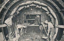 Inside a Greathead Tunnelling Shield', 1926. Artist: Unknown.