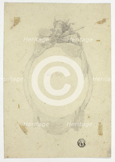 Design for a Cartouche, c. 1820. Creator: Unknown.