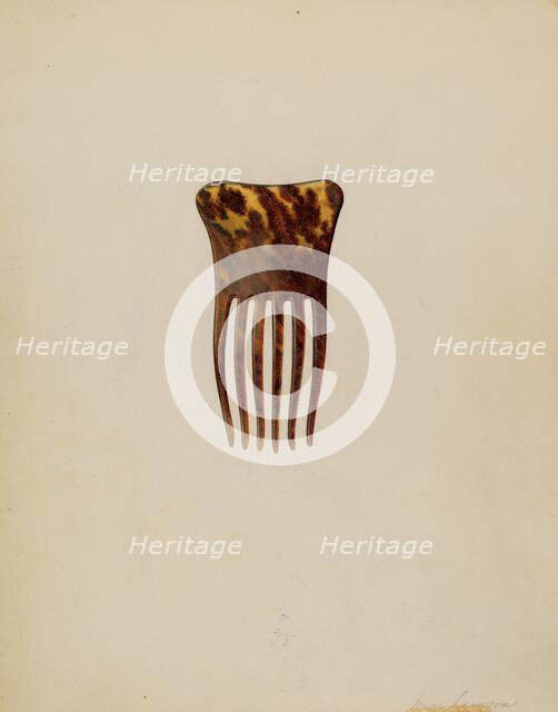 Comb, c. 1940. Creator: Irene Lawson.