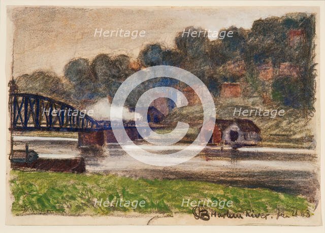 Harlem River, JANUARY 21, 1903. Creator: Oscar Bluemner.