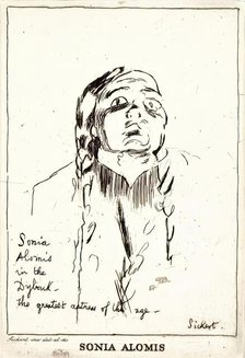 Sonia Alomis, c1922. Creator: Walter Richard Sickert.