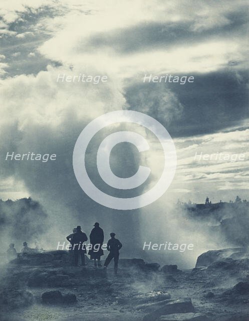 Pohutu Geyser, Rotorua. From the album: Camera Pictures of New Zealand, 1920s. Creator: Harry Moult.