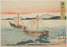 Maisaka, from an untitled series of the fifty-three stations of the Tokaido, Japan, c. 1804. Creator: Hokusai.
