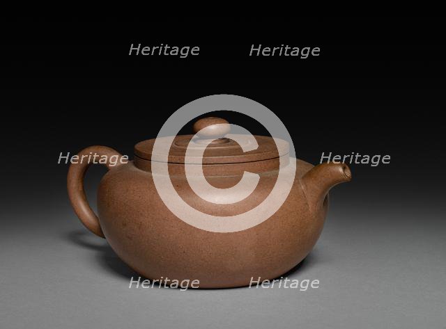 Teapot: Yixing ware, 1644-1911. Creator: Unknown.