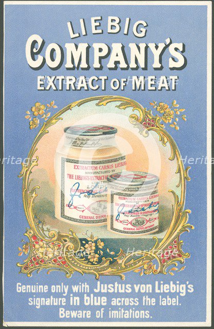 Liebig Company Meat extract, 1880s. Artist: Unknown