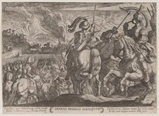 Plate 7: The Egyptians Pursuing the Israelites, from 'The Battles of the Old ..., ca. 1590-ca. 1610. Creator: Antonio Tempesta.