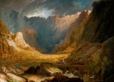 Llyn Idwal, North Wales, 1810-1850.  Creator: Samuel Lines.