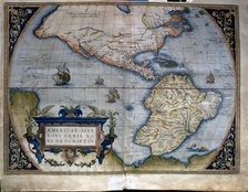  'Theatrum Orbis Terrarum' by Abraham Ortelius, Antwerp, 1574, map of the Americas.