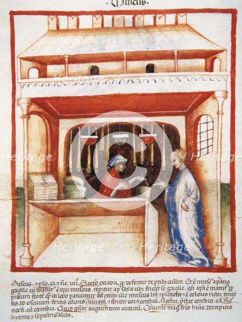 Musk selling, 14th century.  Creator: Unknown.