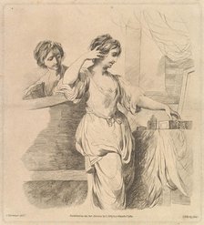 Woman at Her Toilet, March 1, 1780. Creator: Charles Reuben Ryley.