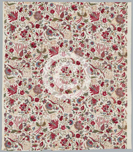 Fragment of a Quilted Skirt, c. 1785. Creator: Unknown.