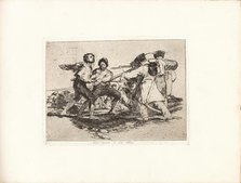 Los Desastres de la Guerra (The Disasters of War), Plate 2: Con razon ó sin ella..., 1810s. Creator: Goya, Francisco, de (1746-1828).