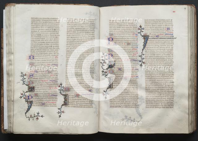 The Gotha Missal: Fol. 38v, Text, c. 1375. Creator: Master of the Boqueteaux (French); Workshop, and.