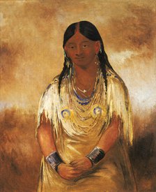 Mún-ne-o-ye, a Woman, 1832. Creator: George Catlin.