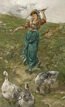 The Goose Herd, before 1890. Creator: Walter Shirlaw.