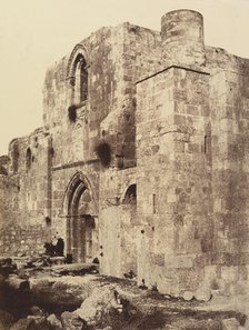 Jérusalem. Façade de l'église Ste. Anne., 1860 or later. Creator: Louis de Clercq.