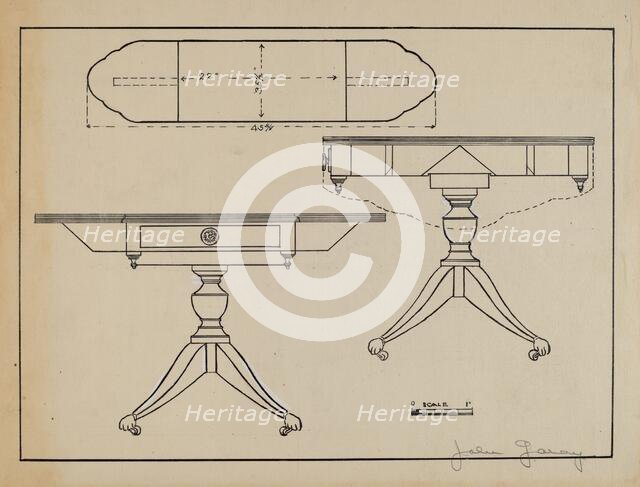 Pembroke Table, 1936. Creator: John Garay.